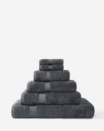 Egyptian Cotton 600GSM Towel -Anthracite Anthracite - JD Williams - Size: Pair Face Cloths - thumbnail 3