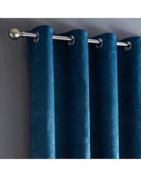 Strata Eyelet Curtains Teal - Fusion - Size: 168 x 229cm - thumbnail 2