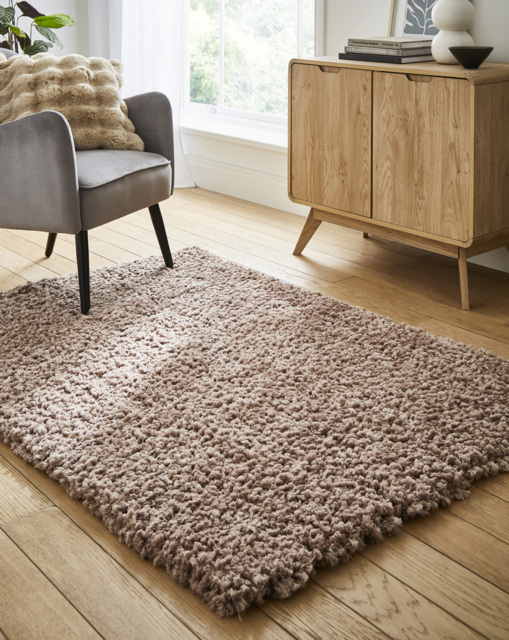 Portland Boucle Shaggy Cosy Rug Navy - Origins - Size: 140X200