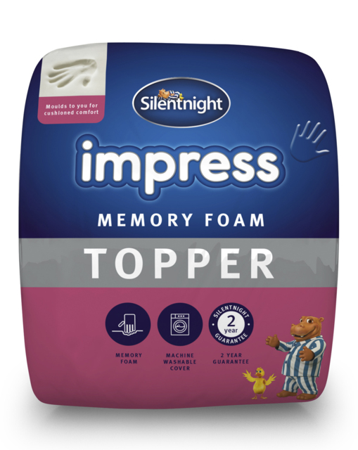 Silentnight 5cm Memory Foam Topper White - Silentnight - Size: DOUBLE - image 1