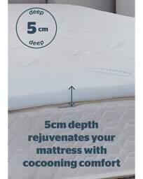 Silentnight 5cm Memory Foam Topper White - Silentnight - Size: DOUBLE - thumbnail 2