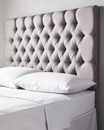 Silentnight Romano Fabric Headboard- Fab Grey - Silentnight - Size: DOUBLE - thumbnail 3