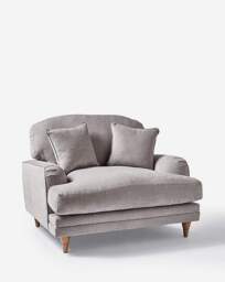Azra Chenille Snuggle Chair Silver - JD Williams - thumbnail 3