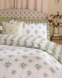 CK Cath Crest Floral Duvet Cover Set Green - Cath Kidston - Size: SINGLE - thumbnail 4