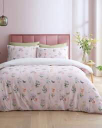 RHS x Catherine Lansfield Duvet Set Pink - RHS - Size: SINGLE - thumbnail 3