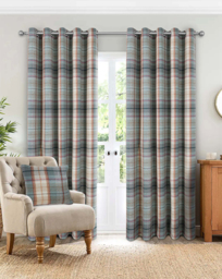 Sundour Gleneagle Blackout Curtains Steel - Sundour - Size: 117 x 137cm - thumbnail 1