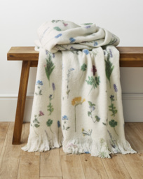 Pressed Floral Faux Mohair Throw Multi - JD Williams - Size: 120X150 - thumbnail 1