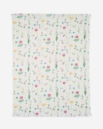 Pressed Floral Faux Mohair Throw Multi - JD Williams - Size: 120X150 - thumbnail 2