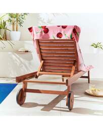 Catherine Lansfield Cherries Sun Lounger Pink - Catherine Lansfield - thumbnail 2