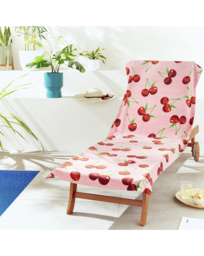 Catherine Lansfield Cherries Sun Lounger Pink - Catherine Lansfield - thumbnail 1