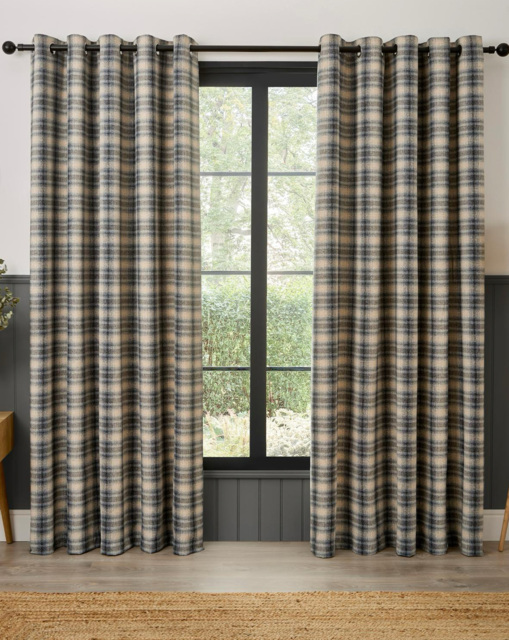 Everett Eyelet Curtains Grey - Curtina - Size: 168 x 229cm - image 1