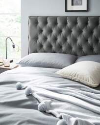 Silentnight Romano Headboard- Velvet Charcoal - Silentnight - Size: SINGLE - thumbnail 3