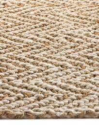 Jute Herringbone Doormat Cream/Natural - My Mat - Size: 45X75 - thumbnail 2