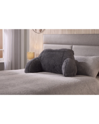 Heated Teddy Fleece Cuddle Cushion Charcoal - Huggleland - Size: ONE SIZE