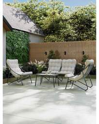 Charles Bentley Porto Lounge Set Cream - Charles Bentley - thumbnail 1