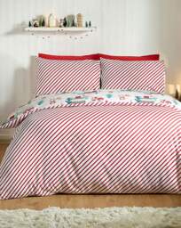 CL Christmas Mouse Town Duvet Set Natural - Catherine Lansfield - Size: SINGLE - thumbnail 5