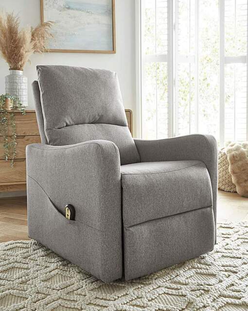 Lincoln Rise & Recline Fabric Armchair Charcoal - JD Williams - image 1