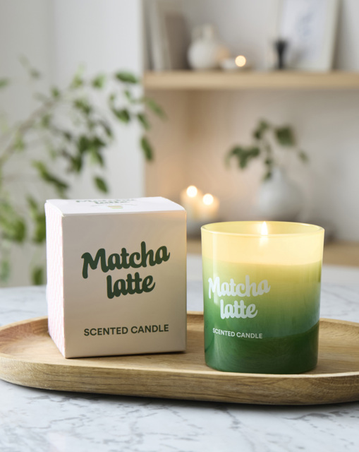 Matcha Latte Scented Glass Candle - Something Different - image 1