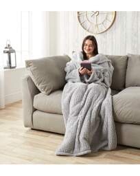 Huggleland Cosy Fleece Wearable Blanket Grey - Huggleland - Size: EACH - thumbnail 5