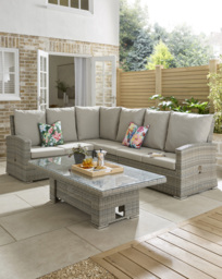 Monaco Reclining Corner Sofa Set Natural - JD Williams