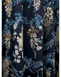 Wisteria Pair of Eyelet Curtains Navy - Dreams & Drapes - Size: 167 x 229cm - thumbnail 2