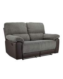 Harlow 2 Seater Recliner Sofa Charcoal - JD Williams