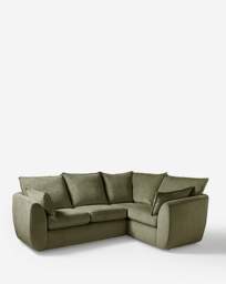 Finch Chenille Left Hand Corner Sofa Green - JD Williams - thumbnail 3