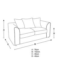 Chicago Crushed Velvet 2 Seater Sofa Black - thumbnail 2