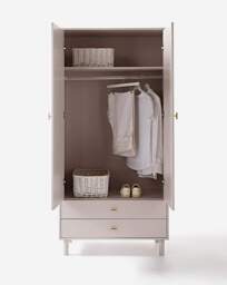 Coates 2 Door 2 Drawer Wardrobe Taupe - JD Williams - thumbnail 3