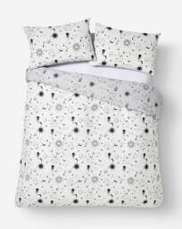 Moon & Stars Grey Duvet Set Grey - JD Williams - Size: SINGLE - thumbnail 3