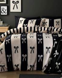 Fusion Bows Duvet Cover Set Monochrome - Fusion - Size: S KING - thumbnail 4
