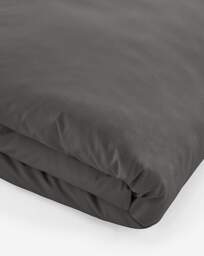 Pure Cotton 200TC Duvet Cover Charcoal - JD Williams - Size: DOUBLE - thumbnail 2