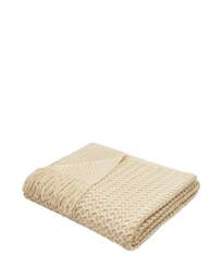 Appletree Textured Knit Throw Natural - Appletree - Size: 130X180 - thumbnail 2
