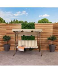 Charles Bentley 2 Seater Swing Seat Beige - Charles Bentley - thumbnail 2