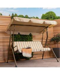 Charles Bentley 2 Seater Swing Seat Beige - Charles Bentley
