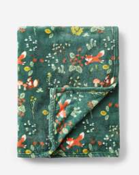Forest Friends Fleece Throw Forest Green - JD Williams - Size: 130X150 - thumbnail 4