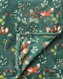 Forest Friends Fleece Throw Forest Green - JD Williams - Size: 130X150 - thumbnail 2