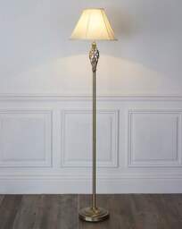 Barley Touch Floor Lamp Brass - Searchlight - thumbnail 2