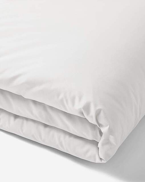 Non Iron Plain Dye Duvet Cover White - JD Williams - Size: S KING