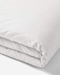 Non Iron Plain Dye Duvet Cover White - JD Williams - Size: S KING