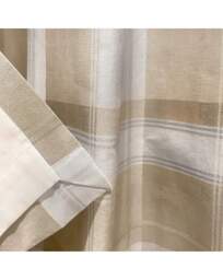 Balmoral Check Eyelet Curtains Natural - Fusion - Size: 168 x 229cm - thumbnail 3
