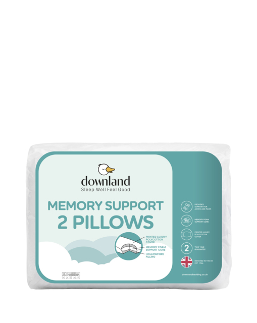 Downland Pair of Memory Support Pillows White - Downland - Size: PAIR - image 1