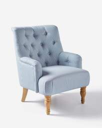 Julipa Mae Striped Accent Chair Blue - Julipa - thumbnail 4