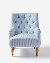 Julipa Mae Striped Accent Chair Blue - Julipa - thumbnail 2