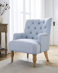 Julipa Mae Striped Accent Chair Blue - Julipa