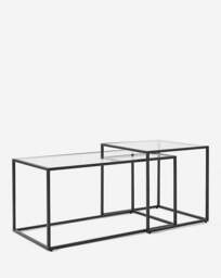 Regent Nested Coffee Table Black - JD Williams - thumbnail 4