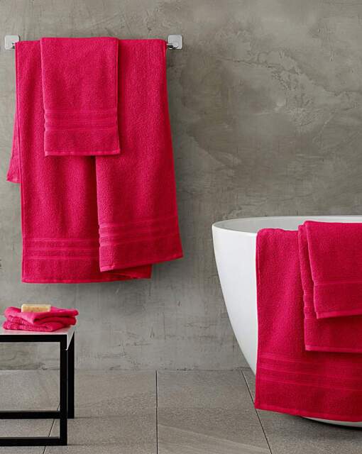 Catherine Lansfield Zero Twist 6 Pc Bale HOT Pink - Catherine Lansfield - image 1