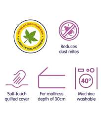Anti-allergy Mattress Protector White - Size: KING - thumbnail 2