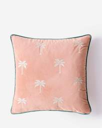 Rhodes Embroidered Palm Tree Cushion Blush - JD Williams - Size: 45X45 - thumbnail 2