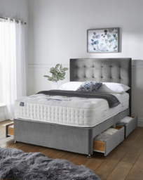 Silentnight 4000 4 Drawer Divanset Charcoal - Silentnight - Size: DOUBLE - thumbnail 1